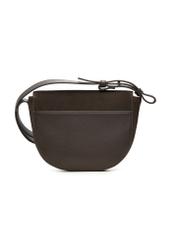 Brown suede women's messenger bag TORES-1398-1I(Z26), back view of the product on a white background.