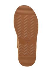 Cognac short women's snow boots BUTYD-1138-1F(Z26), view of the sole of the product on a white background.