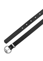 Black leather women's belt 2in1 PASDS-0314-99(Z24)