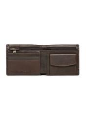 Brown leather men's wallet PORMS-0667-89(Z25), product view from the inside on a white background.