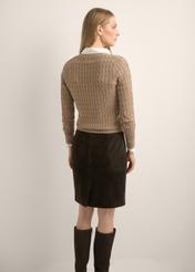 Camel women's cardigan with buttons KARDT-0044W-1D(Z26)
