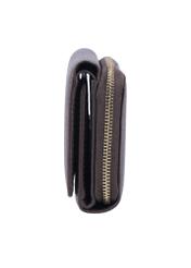 Large dark brown leather women's wallet PORES-0801R-1I(Z26), side product view on white background.