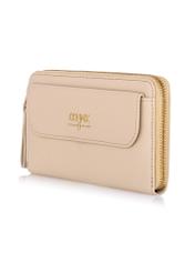 Large cream leather women's wallet PORES-0850-81(W23)-02