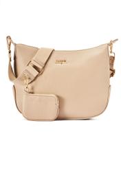 Beige women's hobo-style handbag TOREC-0829A-80(Z25) - front product view on white background.