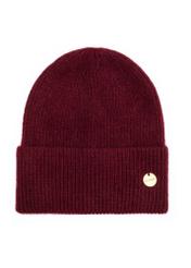 Burgundy women's hat CZADT-0206-49(Z25) - front product view on white background.