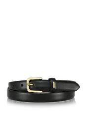 Black leather women's belt PASDS-0300-99(W24)-01