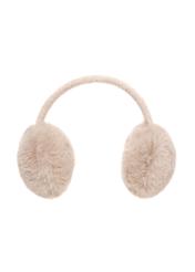 Beige women's earmuffs NAUDP-0003-1K(Z26), front product view on white background.