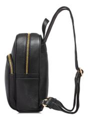 Black leather women's backpack TORES-1089-99(W25)-03