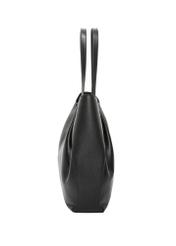 Women's leather black shopper bag TORES-1358-99(Z26), side view of the product on a white background.