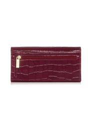 Women's leather pink wallet PORES-0889B-5B(Z26), back view of the product on a white background.