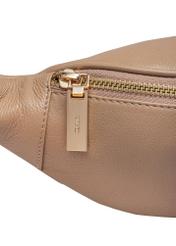 Beige leather women's bag TORES-0970F-1B(W26) - close-up of the detail on a white background.