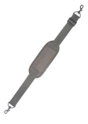 Graphite airplane backpack PLCMN-0017-9D(Z26), view of the detachable product strap on a white background.