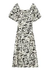Women's floral dress SUKDT-0277-0P(W26), front product view on white background.