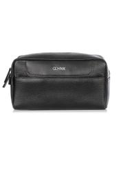 Men's leather cosmetic bag with logo TORMS-0298A-99(Z25) - side view of the product on a white background.