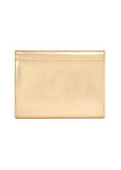 Women's gold leather wallet PORES-0959-2X(W26) - product view from the back, on a white background.