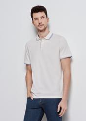 White men's polo shirt POLMT-0069-11(W24)-03