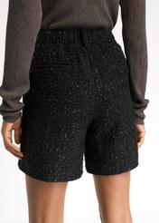 Black elegant women's shorts SZODT-0005-99(Z22)-03