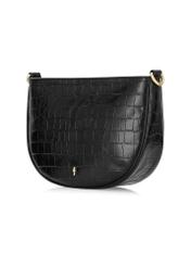 Leather medium women's croco handbag TORES-1022E-99(Z25), diagonal view of the product on a white background.