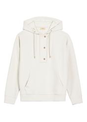 Light beige women's hooded sweatshirt BLZDT-0111A-1A(W26)