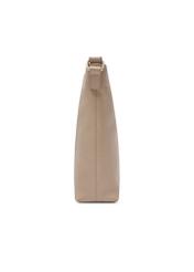 Beige leather women's handbag TORES-1265-1B(W26) - side product view, on white background.