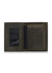 Men's khaki leather wallet PORMS-0545-54(W23)-03