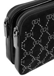Black women's handbag with monogram TOREC-0522B-96(Z23)-06