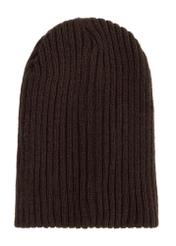 Brown men's winter hat CZAMT-0011-1I(Z26), product view from the back on a white background.