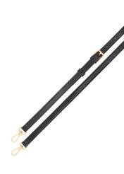 Black women's faux leather handbag TOREC-1387-99(Z26), view of the product strap against a white background.