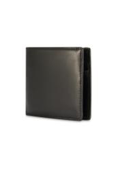Black men's leather wallet PORMS-0627A-98(Z25), diagonal product view on white background.