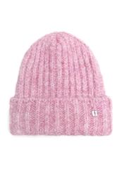 Women's winter hat in pink CZADT-0205-31(Z25), front product view on a white background.