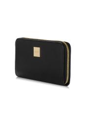 Large black women's wallet with logo POREC-0368-99(W24)-02