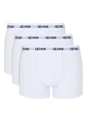 Tri-pack of white men's boxer shorts ZESMB-0001-11(W24)-01