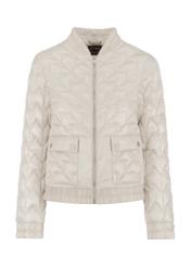 Women's quilted jacket with welt KURDT-0419-80(W23)-04