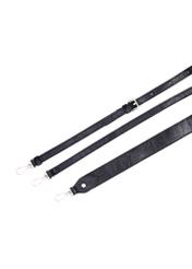 Black croco women's handbag TOREC-1308-9G(Z26), view of the product strap on a white background.