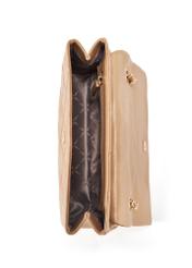Beige leather women's handbag with chain TORES-1110-81(W25)-05