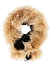 Women's scarf made of natural fur SZADF-0029A-16(Z25), product view from the front on a white background.