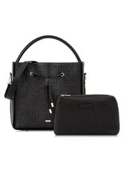 Black Women's Braided Handbag TOREC-0452-99(W21)-05