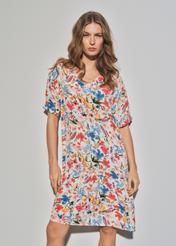 Floral dress with frill SUKDT-0165-16(W23)-01