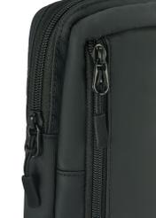 Small black men's pouch TORMN-0363-99(Z25), close-up of product detail, view on white background.