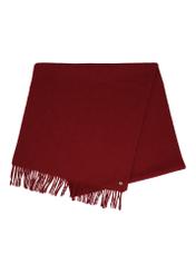 Women's dark red wool scarf SZADT-0092-4C(Z26), front view of the product on a white background.