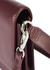 Women's leather handbag in burgundy color TORES-1189-49(Z25) - close-up of the detail on a white background.