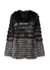 Black natural women's fur coat FUTDF-0109-4164(Z24) pic. 5