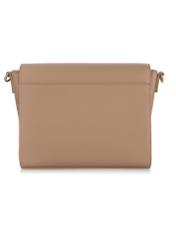 Beige imitation leather women's postbag TOREC-0899-80(W24)-04