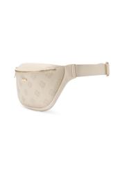 Cream women's waist bag with monogram TOREC-1158-0B(W26), diagonal product view on a white background.