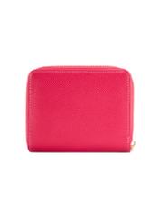 Fuchsia medium women's wallet POREC-0412-5E(W26), back view of the product on a white background.
