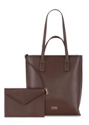 Brown women's shopper bag TOREC-0907-89(W24)-06