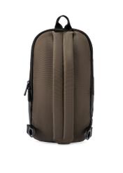 Men's khaki shoulder bag TORMN-0416-8D(W26) - product view from the back, on a white background.