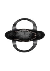Women's leather black shopper bag TORES-1340-9I(Z26), product view inside on white background.