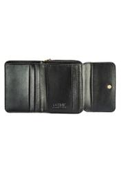 Small leather animal print wallet PORES-0949-81(W25) - front view of the open product on a white background.