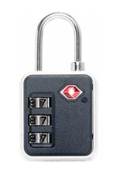 Navy blue combination luggage lock AW-015-0008-7D(W26), product back view on white background.